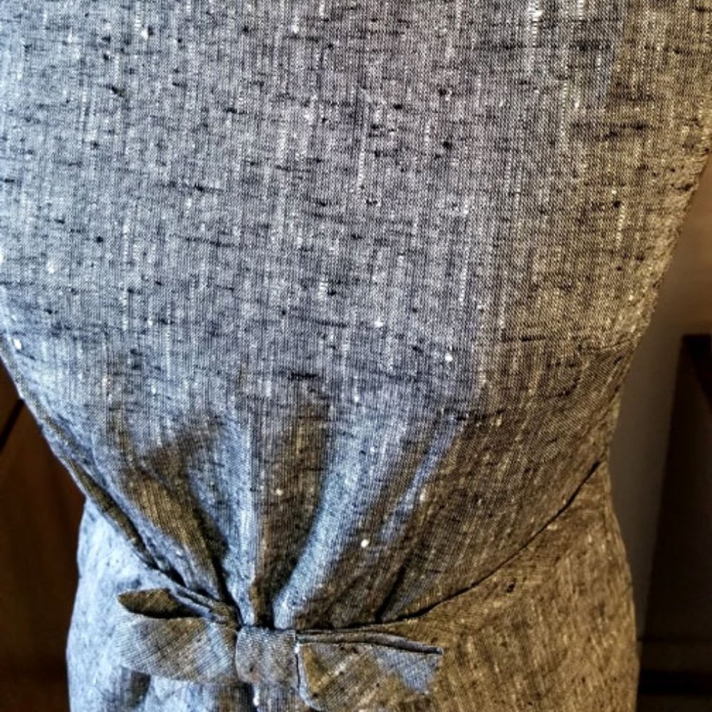 CRAZY FLECK! 1950's Salt & Pepper Summer Wiggle Pinup Dress